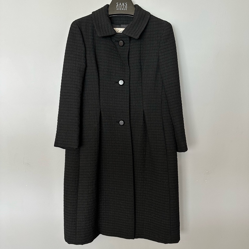 Rare VINTAGE Chatfield originals Black Textured wool Coat